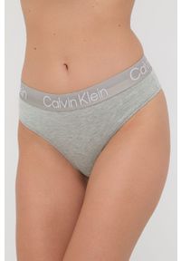 Calvin Klein Underwear Figi kolor szary. Kolor: szary. Materiał: materiał, dzianina. Wzór: gładki