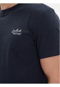 Mustang T-Shirt Austin 1016280 Granatowy Regular Fit. Kolor: niebieski. Materiał: bawełna