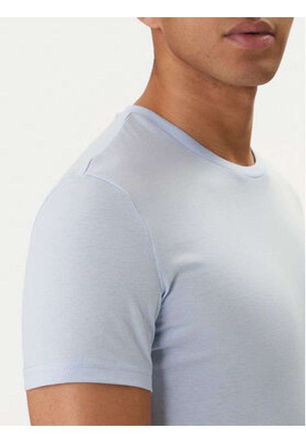 Tommy Jeans T-Shirt DM0DM20363 Błękitny Slim Fit. Kolor: niebieski. Materiał: bawełna