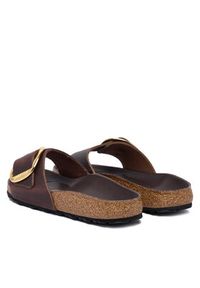 Birkenstock Klapki Madrid Big Buckle 1032914 Brązowy ciemny. Kolor: brązowy. Materiał: skóra #4
