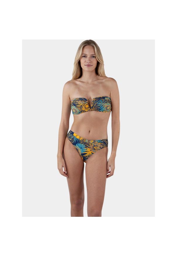 Bikini Top Damski Barts Mahn Bandeau. Kolor: niebieski, wielokolorowy, żółty. Materiał: materiał