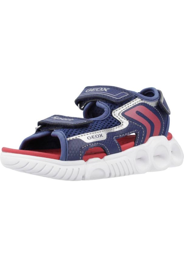 Geox - Sandały GEOX J SANDAL WROOM BOY Niebieski. Kolor: niebieski. Materiał: tkanina, syntetyk