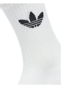 Adidas - adidas Zestaw 6 par wysokich skarpet unisex Trefoil Cushion IJ5619 Biały. Kolor: biały. Materiał: bawełna, materiał #3