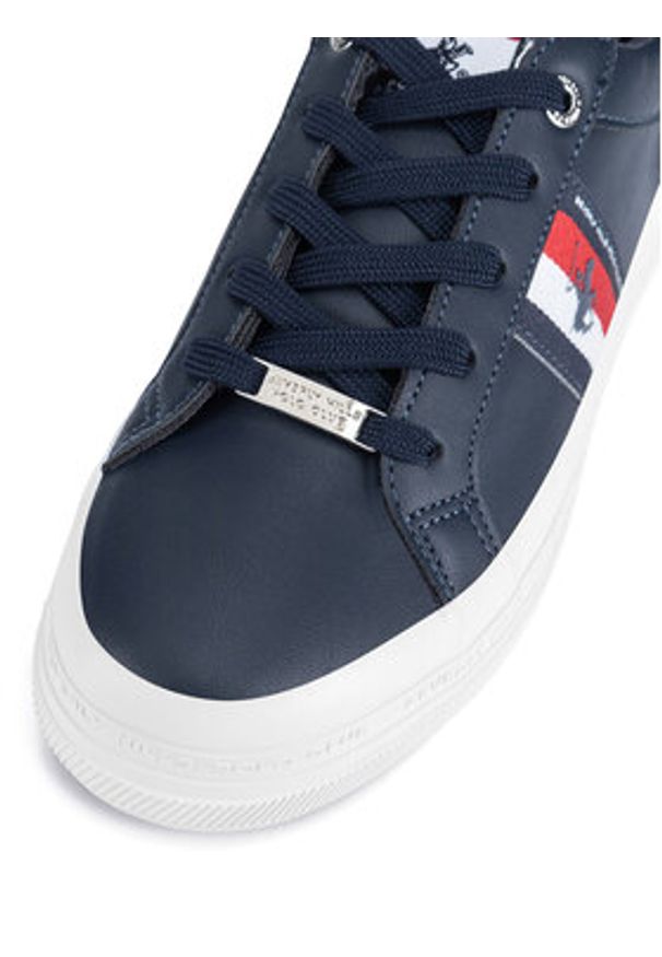 Beverly Hills Polo Club Sneakersy V12-721 Granatowy. Kolor: niebieski. Materiał: skóra