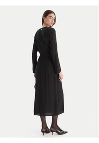 Hugo - HUGO Sukienka codzienna Kadele-1 50547704 Czarny Regular Fit. Okazja: na co dzień. Kolor: czarny. Materiał: wiskoza. Typ sukienki: proste. Styl: casual #2