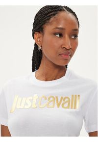 Just Cavalli T-Shirt 76PAHG11 Biały Slim Fit. Kolor: biały. Materiał: bawełna #4