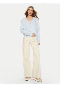 Guess Sweter W4BR16 Z3HO2 Błękitny Regular Fit. Kolor: niebieski. Materiał: syntetyk