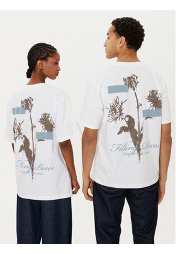 Filling Pieces T-Shirt Unisex Gardener 7449985 Biały Regular Fit. Kolor: biały. Materiał: bawełna