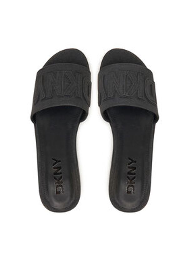 DKNY Klapki Willow K1500528 Czarny. Kolor: czarny. Materiał: materiał