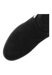 Czarne Kozaki S.Barski Wygodne Buty Damskie. Zapięcie: klamry. Kolor: czarny. Wzór: paski. Wysokość cholewki: za kolano. Materiał: materiał. Sezon: zima, jesień. Obcas: na obcasie. Styl: klasyczny, elegancki. Wysokość obcasa: średni #5