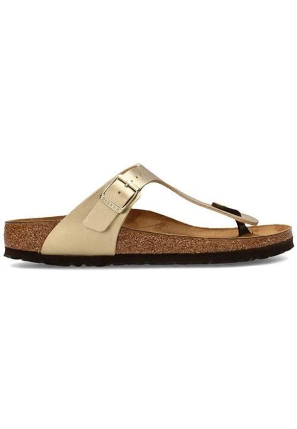 Japonki damskie Birkenstock Gizeh. Kolor: żółty. Materiał: materiał
