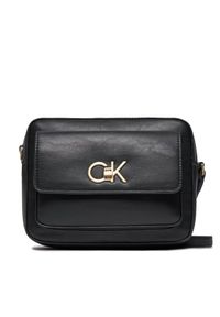 Calvin Klein Torebka Re-Lock Camera Bag W/Flap K60K611083 Czarny. Kolor: czarny. Materiał: skórzane