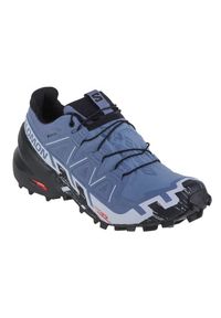 salomon - Buty do biegania Salomon Speedcross 6 Gtx W 473023 niebieskie. Zapięcie: sznurówki. Kolor: niebieski. Materiał: guma, syntetyk, materiał, tkanina. Szerokość cholewki: normalna. Technologia: Gore-Tex. Model: Salomon Speedcross #5