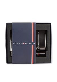 TOMMY HILFIGER - Tommy Hilfiger Pasek Męski AM0AM11618 Czarny. Kolor: czarny. Materiał: skóra