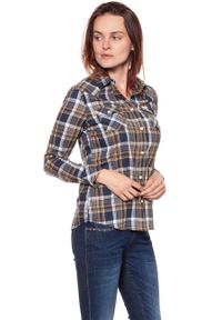 Wrangler - KOSZULA WRANGLER CHECK SHIRT DUSTY OLIVE W5240LU45 112129348. Wzór: kratka #6