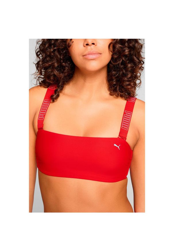 Puma - Góra od bikini Bandeau w kolorze czerwonym. Kolor: czerwony. Materiał: poliester