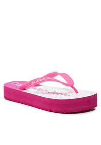 Calvin Klein Jeans Japonki Beach Sandal Flatform Monologo YW0YW01617 Różowy. Kolor: różowy #4