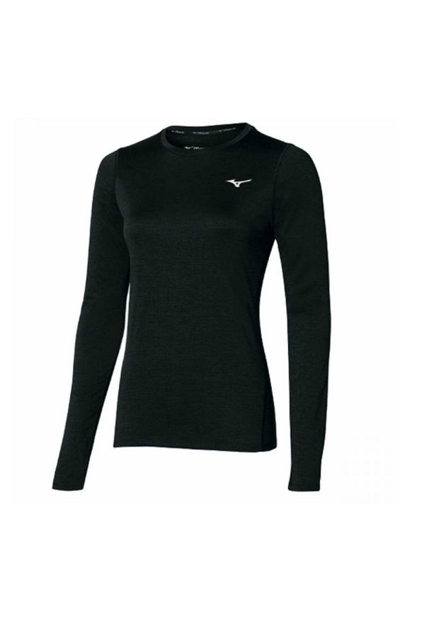 Mizuno - Koszulka Z Długim Rękawem Dla Kobiet Impulse Core. Kolor: czarny. Długość rękawa: długi rękaw. Długość: długie