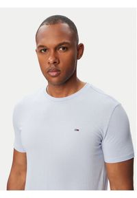 Tommy Jeans T-Shirt Jaspe DM0DM20363 Niebieski jasny Slim Fit. Kolor: niebieski. Materiał: bawełna #4