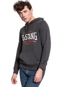 Mustang - BLUZA MUSTANG Printed Hoodie PHANTOM 1009346 4087