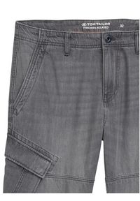 Tom Tailor Szorty jeansowe 1044977 Szary Relaxed Fit. Kolor: szary. Materiał: bawełna #7
