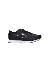 Trenerzy Fila Orbit Low. Zapięcie: sznurówki. Kolor: czarny. Materiał: skóra, materiał. Szerokość cholewki: normalna. Sport: turystyka piesza