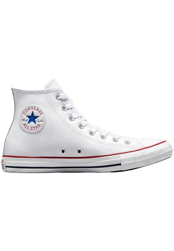 Trampki Converse Chuck Taylor HI Leather, Dla obu płci. Kolor: biały. Materiał: skóra, materiał