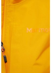 Marmot kurtka outdoorowa Minimalist GORE-TEX kolor żółty gore-tex. Kolor: żółty. Materiał: tkanina, tworzywo sztuczne, włókno, materiał. Technologia: Gore-Tex #2