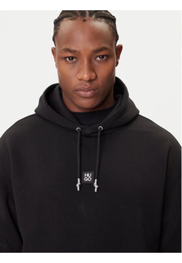 Hugo - HUGO Bluza Dargenhood 50542583 Czarny Relaxed Fit. Kolor: czarny. Materiał: bawełna