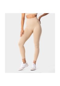 Legginsy bezszwowe damskie Simply Seamless Carpatree. Kolor: beżowy. Sport: fitness