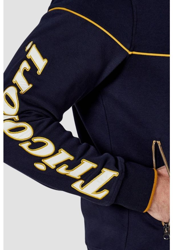 Aeronautica Militare - AERONAUTICA MILITARE Granatowa bluza męska Embroidered Color-block, Rozmiar 3XL. Kolor: niebieski