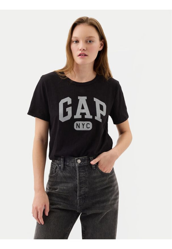 GAP - Gap T-Shirt 871344-05 Czarny Regular Fit. Kolor: czarny. Materiał: bawełna