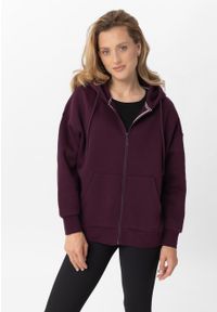 Volcano - Bluza oversize z kapturem B-LOMY. Typ kołnierza: kaptur. Kolekcja: plus size. Materiał: materiał, poliester, bawełna. Wzór: gładki, aplikacja