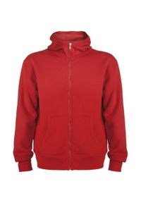 ROLY - Męska Bluza Z Kapturem Montblanc Full Zip. Typ kołnierza: kaptur. Kolor: czerwony