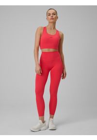 4f - 4F Legginsy treningowe szybkoschnące damskie - czerwone XL. Kolor: różowy. Sport: fitness #2