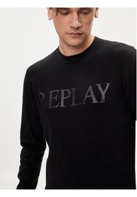 Replay Sweter UK2505.000.G23138 Czarny Slim Fit. Kolor: czarny. Materiał: bawełna #7