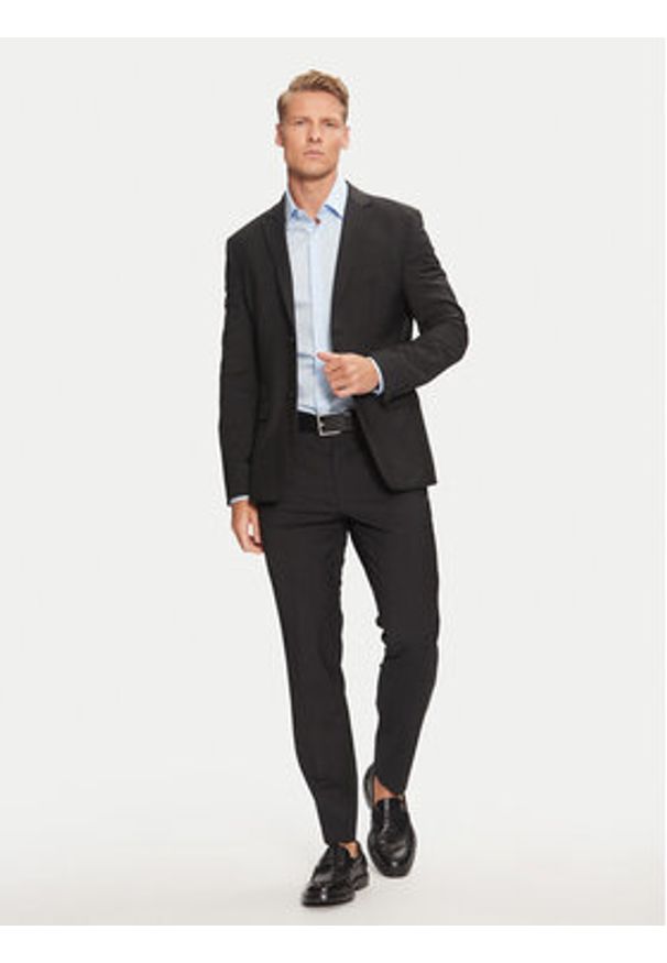 BOSS - Boss Koszula H-Hank-Kent-C1-214 50469345 Niebieski Slim Fit. Typ kołnierza: kołnierzyk klasyczny. Kolor: niebieski. Materiał: bawełna