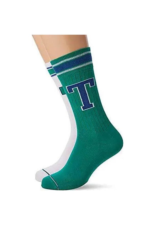 ZEAGLE - Skarpetki Męskie Tommy Hilfiger TH Patch 39-42 Bawełna. Kolor: wielokolorowy. Materiał: elastan, poliamid, bawełna