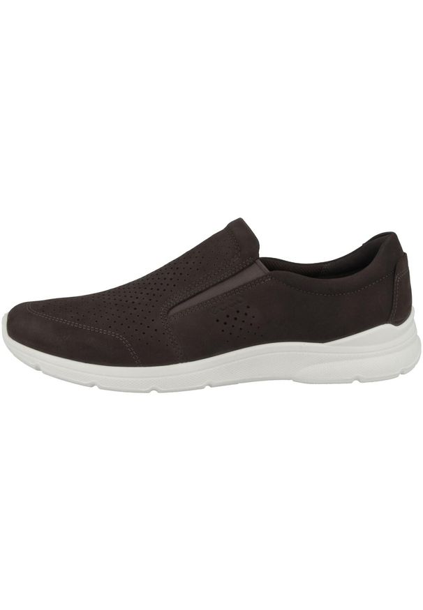 ecco - Buty do chodzenia męskie Ecco Irving Slip On. Zapięcie: bez zapięcia. Kolor: brązowy. Materiał: skóra. Szerokość cholewki: normalna. Sport: turystyka piesza