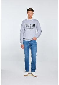 Big-Star - Bluza męska z nadrukiem szara Ecodort 901. Kolor: szary. Wzór: nadruk. Styl: klasyczny #5