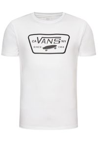 Vans T-Shirt Full Patch VN000QN8YB21 Biały Classic Fit. Kolor: biały. Materiał: bawełna