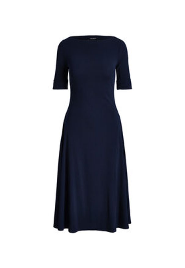 Lauren Ralph Lauren - LAUREN RALPH LAUREN Sukienka codzienna 200973599002 Granatowy Slim Fit. Okazja: na co dzień. Kolor: niebieski. Materiał: bawełna. Typ sukienki: proste. Styl: casual