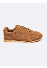 Big-Star - Sneakersy damskie ze skóry naturalnej zamszowej brązowe RR274821 802. Okazja: na co dzień, na spacer. Kolor: brązowy. Materiał: zamsz, skóra. Sport: turystyka piesza