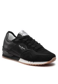 Pepe Jeans Sneakersy London W Sequins PLS31382 Czarny. Kolor: czarny. Materiał: materiał #5