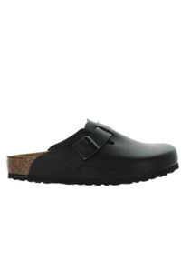 Klapki męskie Birkenstock Boston BS S. Zapięcie: bez zapięcia. Kolor: czarny. Materiał: materiał, skóra, syntetyk. Szerokość cholewki: normalna. Sport: turystyka piesza