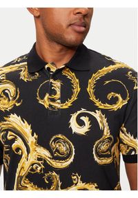 Versace Jeans Couture Polo 77GAG6S0 Czarny Regular Fit. Typ kołnierza: polo. Kolor: czarny. Materiał: bawełna