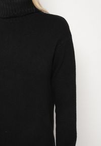 Born2be - Czarna Dzianinowa Sukienka z Bawełną o Prostym Kroju z Golfem Tesala. Okazja: do pracy, na spotkanie biznesowe. Typ kołnierza: golf. Kolor: czarny. Materiał: bawełna, dzianina. Wzór: jednolity. Typ sukienki: proste. Styl: biznesowy, klasyczny #3