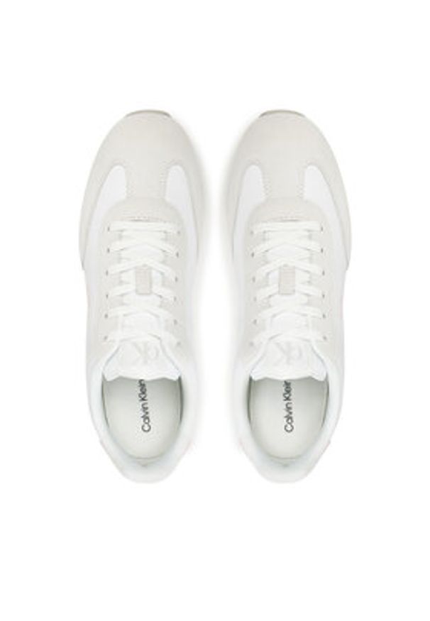 Calvin Klein Jeans Sneakersy Runner Laceup Mg Nylon Mix YW0YW01828 Biały. Kolor: biały. Materiał: materiał