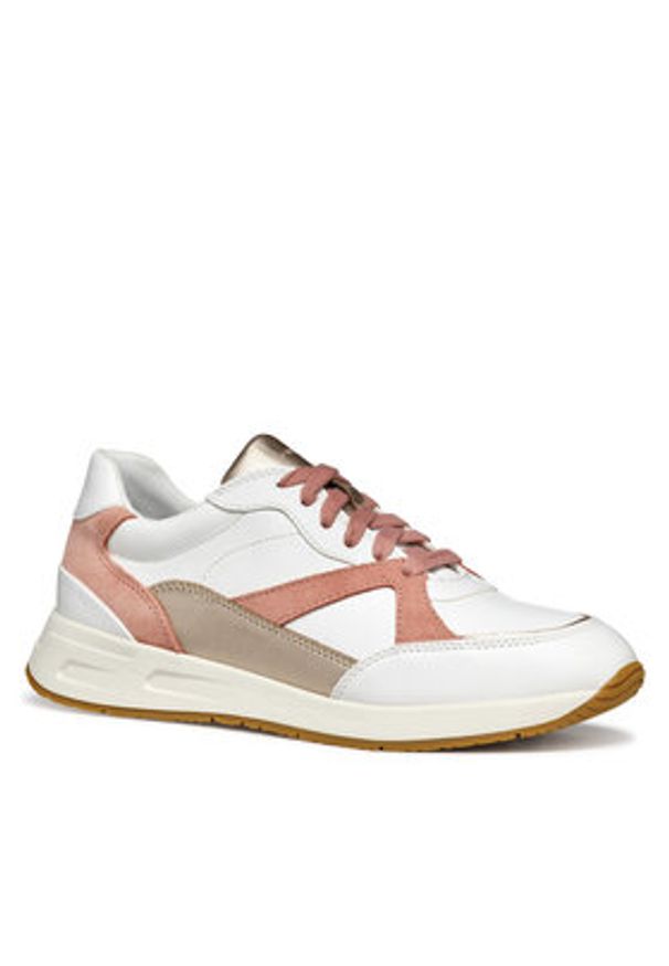 Geox Sneakersy Prometya D46NQA 05422 C1Z7Q Biały. Kolor: biały. Materiał: skóra