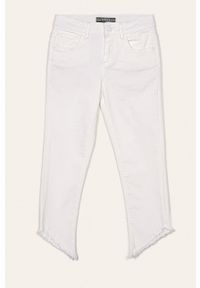 Guess Jeans - Jeansy dziecięce Bull 118-175 cm. Kolor: biały. Materiał: bawełna, jeans, materiał, denim. Wzór: gładki #2